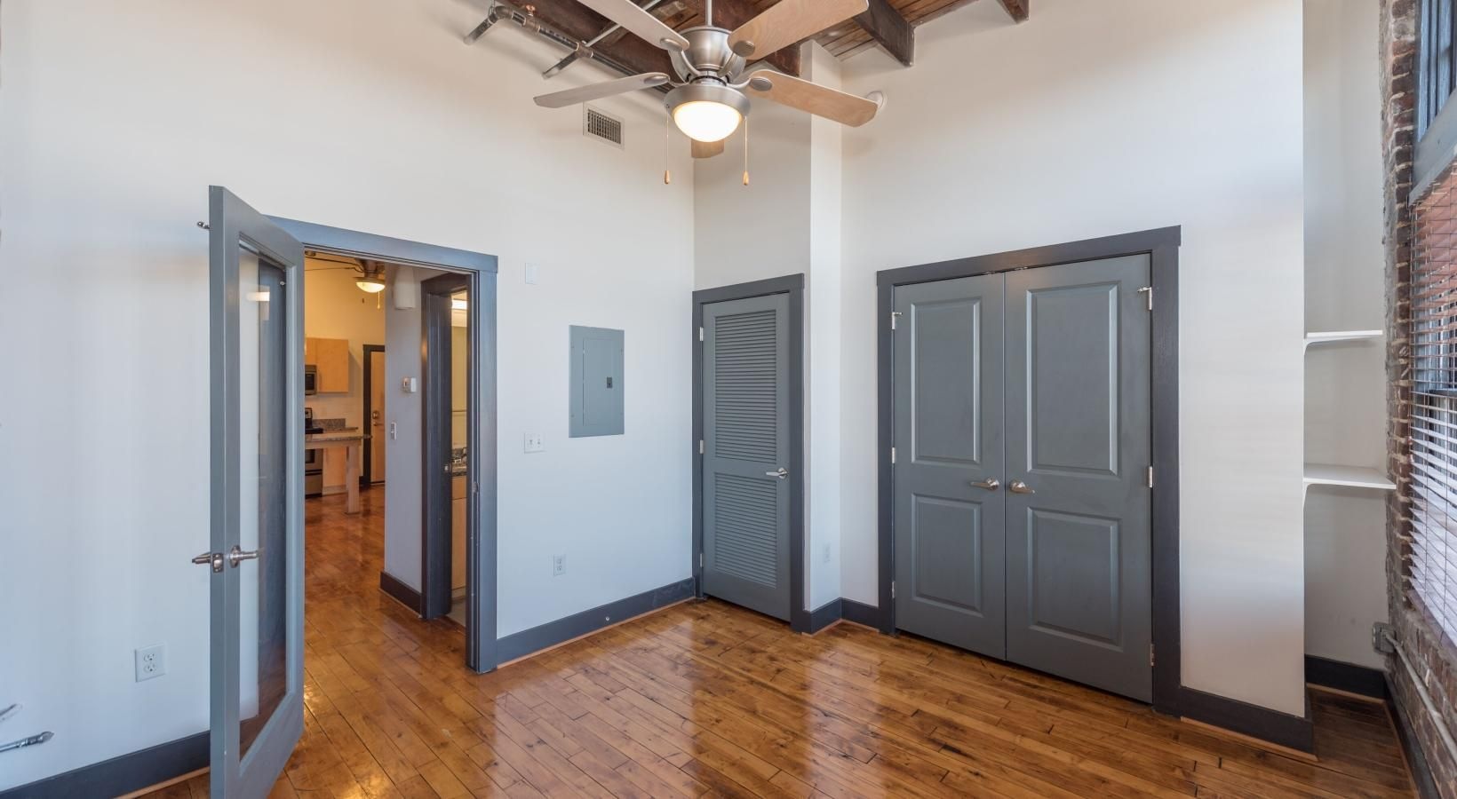 Bedroom options to fit every lifestyle a room with blue doors